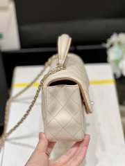 Uubags Chanel Classic Mini Top Handle Bag In Beige/ Caramel 20cm - 2