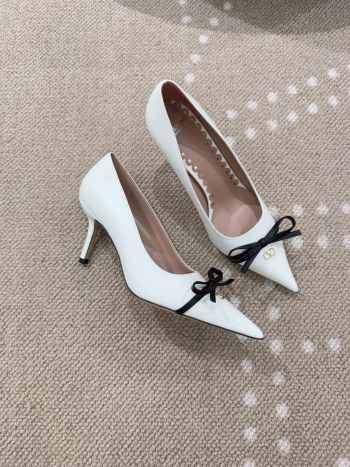 Uubags Valentino Garavani bow-detail slingback pumps in white 4.5cm