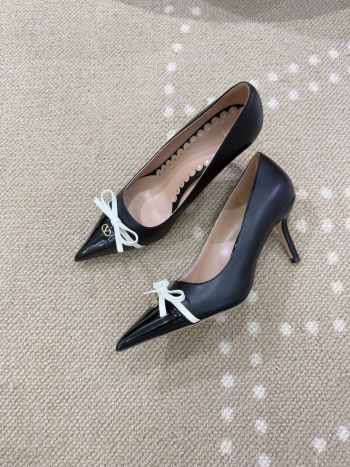 Uubags Valentino Garavani bow-detail slingback pumps in black 4.5cm