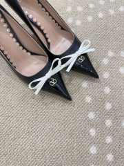Uubags Valentino Garavani bow-detail slingback pumps in black 4.5cm - 3