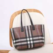 Uubags Burberry medium Check tote bag dark birch brown 34x14x28cm - 4