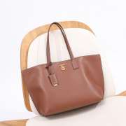 Uubags Burberry TB Medium Leather Tote Bag Brown 34x14x28cm - 1