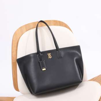 Uubags Burberry TB Medium Leather Tote Bag Black 34x14x28cm