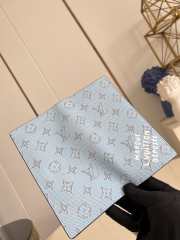 Uubags Louis Vuitton M15156 Brazza Wallet Monogram Heritage Canvas Blue 10x19x2cm - 3