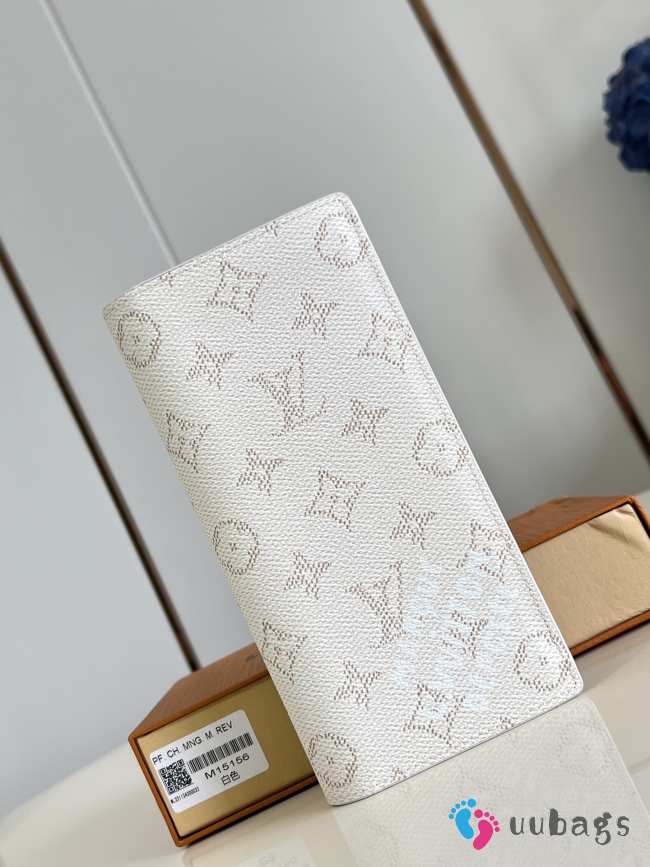 Uubags Louis Vuitton M15156 Brazza Wallet Monogram Heritage Canvas Off-White 10x19x2cm - 1
