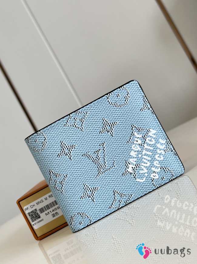Uubags Louis Vuitton M14691 Multiple Wallet In Blue 11.5x9x1.5cm - 1