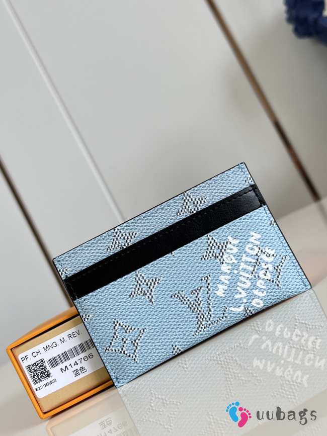 Uubags Louis Vuitton M14766 Double Card Holder In Blue 11x7x1.5cm - 1
