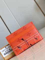 Uubags Louis Vuitton M14863 Double Card Holder Tennis Clay Orange 11x7x1.5cm - 1