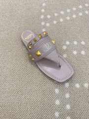 Uubags Valentino Garavani Plaster Caster Thong Sandal in in Goatskin Rose Pink - 6