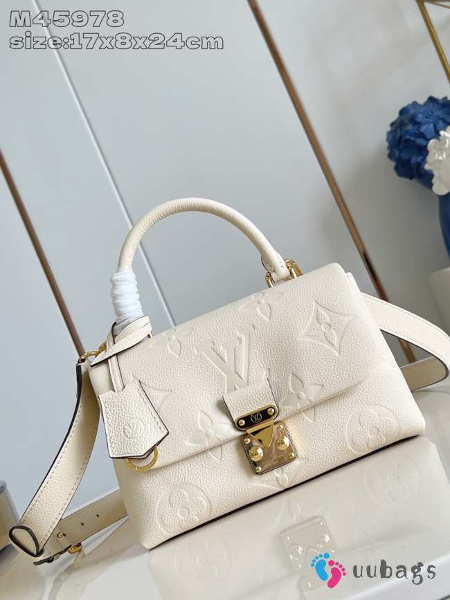 Uubags Louis Vuitton M45977 Madeleine BB Bag In White 24x17x8.5cm - 1