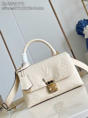 Uubags Louis Vuitton M45977 Madeleine BB Bag In White 24x17x8.5cm