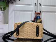 Uubags Louis Vuitton M14365 Capucines Mini Rattan And Cowhide Bag In Black 14x21x8cm - 6