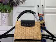 Uubags Louis Vuitton M14365 Capucines Mini Rattan And Cowhide Bag In Black 14x21x8cm - 3