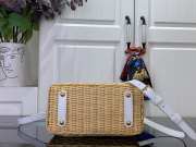 Uubags Louis Vuitton M14365 Capucines Mini Rattan And Cowhide Bag In White 14x21x8cm - 4