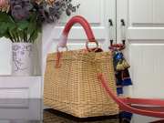 Uubags Louis Vuitton M14366 Capucines BB Rattan And Cowhide Bag In Pink 18x27x9cm - 6