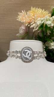 Uubags Chanel Choker Silver, White & Crystal - 6
