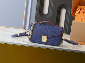 Uubags Louis Vuitton M46595 Pochette Metis East West In Navy Blue 21.5x13x6.5cm