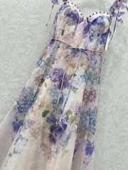 Uubags Zimmermann floral-print maxi dress in purple - 4