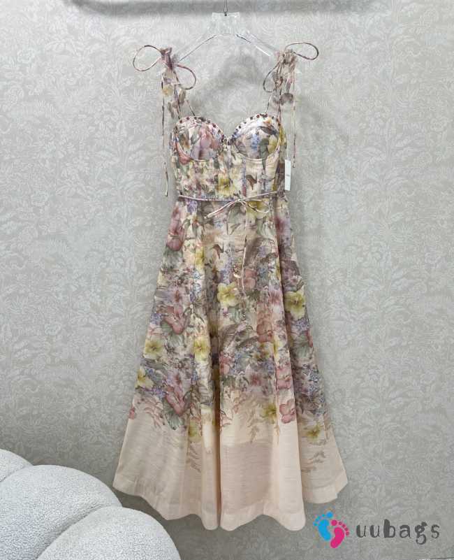 Uubags Zimmermann floral-print maxi dress in pink - 1