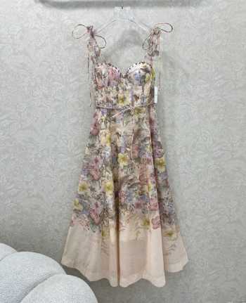 Uubags Zimmermann floral-print maxi dress in pink