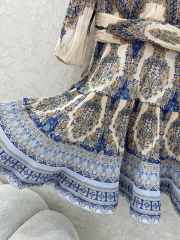 Uubags Zimmermann Pleated Mini Dress In Blue Paisley  - 6