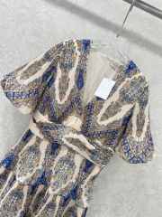 Uubags Zimmermann Pleated Mini Dress In Blue Paisley  - 5
