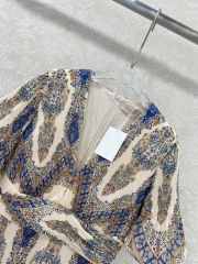 Uubags Zimmermann Pleated Mini Dress In Blue Paisley  - 2