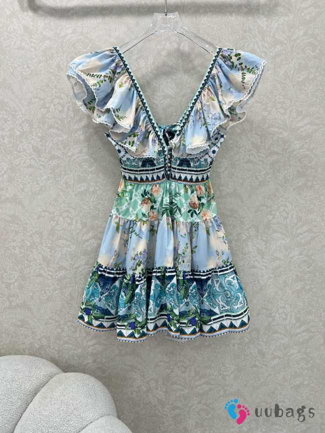 Uubags Zimmermann Camilla crystal-embellished cotton minidress - 1
