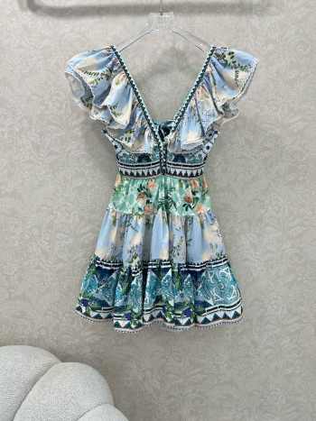 Uubags Zimmermann Camilla crystal-embellished cotton minidress
