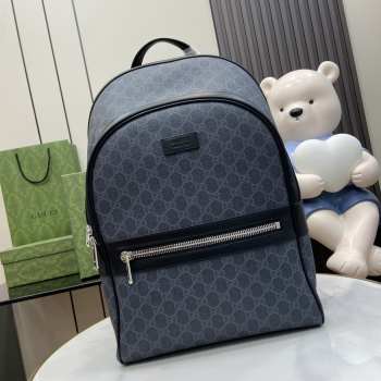 Uubags Gucci GG Supreme canvas backpack in navy blue 44x28x15.5cm