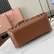 Uubags Miu Miu 5BA294 leather basket bag in brown 24x12.5x9cm - 5