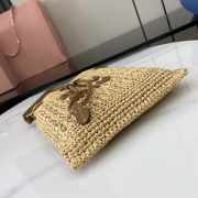 Uubags Miu Miu woven fabric mini-bag beige/cognac 20x23cm - 4