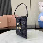 Uubags Miu Miu woven fabric mini-bag black 20x23cm - 4