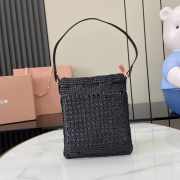 Uubags Miu Miu woven fabric mini-bag black 20x23cm - 5