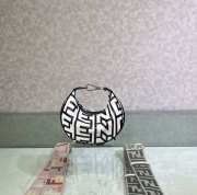 Uubags Fendi x Marc Jacobs Fendigraphy Black and White Hobo Nano Bag 16.5x14x5cm - 1
