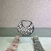 Uubags Fendi x Marc Jacobs Fendigraphy Black and White Hobo Nano Bag 16.5x14x5cm - 6