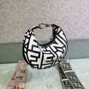 Uubags Fendi x Marc Jacobs Fendigraphy Black and White Hobo Nano Bag 16.5x14x5cm - 5