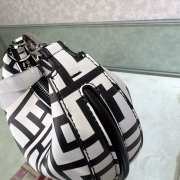 Uubags Fendi x Marc Jacobs Fendigraphy Black and White Hobo Nano Bag 16.5x14x5cm - 3