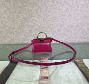 Uubags Fendi micro Peekaboo pink bag nappa leather miniature 11x8x8cm - 1