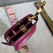 Uubags Fendi micro Peekaboo pink bag nappa leather miniature 11x8x8cm - 3