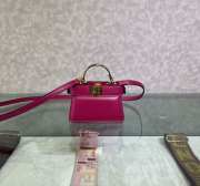 Uubags Fendi micro Peekaboo pink bag nappa leather miniature 11x8x8cm - 6