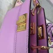Uubags Fendi micro Peekaboo purple bag nappa leather miniature 11x8x8cm - 4