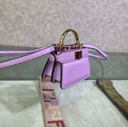 Uubags Fendi micro Peekaboo purple bag nappa leather miniature 11x8x8cm - 3