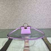 Uubags Fendi micro Peekaboo purple bag nappa leather miniature 11x8x8cm - 2