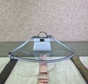 Uubags Fendi micro Peekaboo light blue bag nappa leather miniature 11x8x8cm - 3