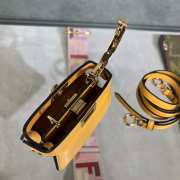 Uubags Fendi micro Peekaboo yellow bag nappa leather miniature 11x8x8cm - 6