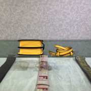 Uubags Fendi micro Peekaboo yellow bag nappa leather miniature 11x8x8cm - 4
