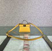 Uubags Fendi micro Peekaboo yellow bag nappa leather miniature 11x8x8cm - 3
