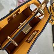 Uubags Fendi micro Peekaboo yellow bag nappa leather miniature 11x8x8cm - 2