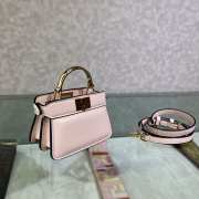Uubags Fendi micro Peekaboo light pink bag nappa leather miniature 11x8x8cm - 6